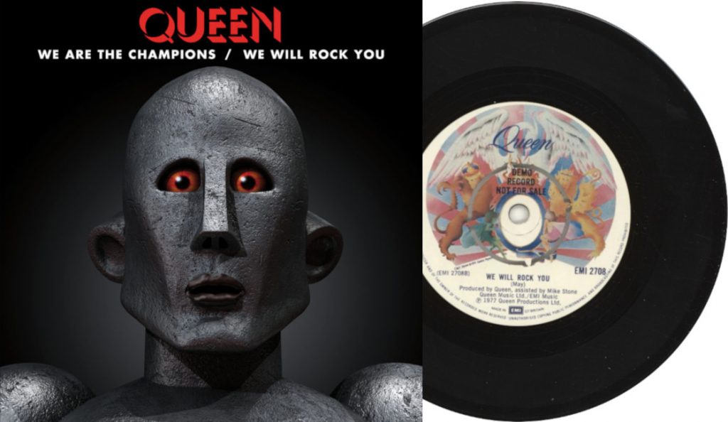 Queen – “We Will Rock You” / “We Are the Champions”<br>07. Listopada – 1977.