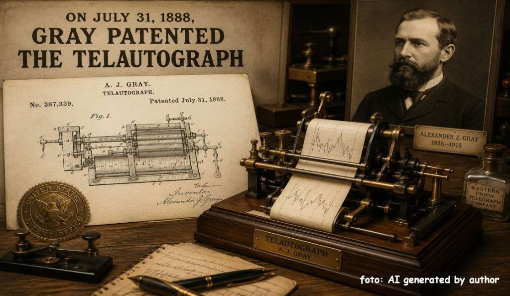 Elisha Gray patentirao telautograf, današnji fax<br>31. Srpnja – 1888.